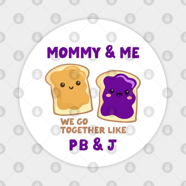 pbj mommy & me (grape) Magnet by mystudiocreate